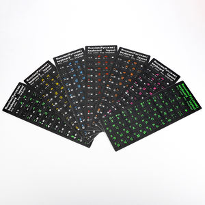 Pegatinas de teclado transparentes árabes, pegatinas de teclado con letras personalizadas, pegatina de diseño de letras del alfabeto para ordenador portátil de escritorio - Product Image 5