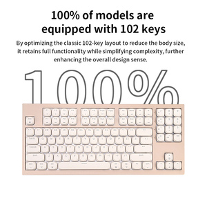 Factory Wholesale 102-<b>key</b> Programmable Gaming Keyboard for Computer Laptop Bluetooth 2.4G Wired Tri-Mode for Office & Gaming - Product Image 3