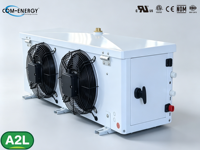Refroidisseur d'air professionnel série EA pour centre de transformation de viande et entrepôt, congélateur à air pulsé RT≥-25C avec espacement des ailettes de 9 mm