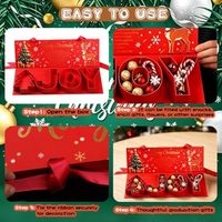 Boîtes de Noël Joy Letter – Contenants d'emballage pour collations et bonbons avec couvercles pour les fêtes de Noël et de Thanksgiving