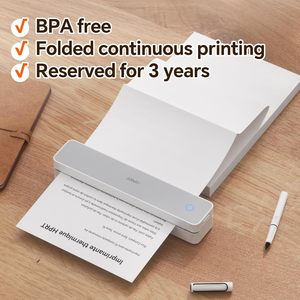 200 fogli di carta termica per <span class=keywords><strong>Fax</strong></span> OEM Brand rollus lettera 8.5x11 pieghevole A4 compatibile IDPRT/HPRT/PRT stampanti portatili MT610 MT888 - Product Image 2