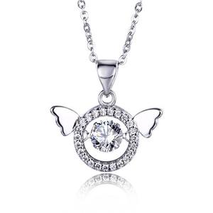 Collar <span class=keywords><strong>de</strong></span> <span class=keywords><strong>Plata</strong></span> <span class=keywords><strong>de</strong></span> Ley <span class=keywords><strong>925</strong></span> Estilo Europeo y Americano, Colgante <span class=keywords><strong>de</strong></span> Moissanita en Forma <span class=keywords><strong>de</strong></span> Herradura, Collar <span class=keywords><strong>de</strong></span> Lujo Ligero - Product Image 3