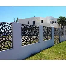 Cheap Laser Cut Aluminium Corten Metal Steel Architectural Decorative Garden Fence Panels Screen Door Gate Plate With Design