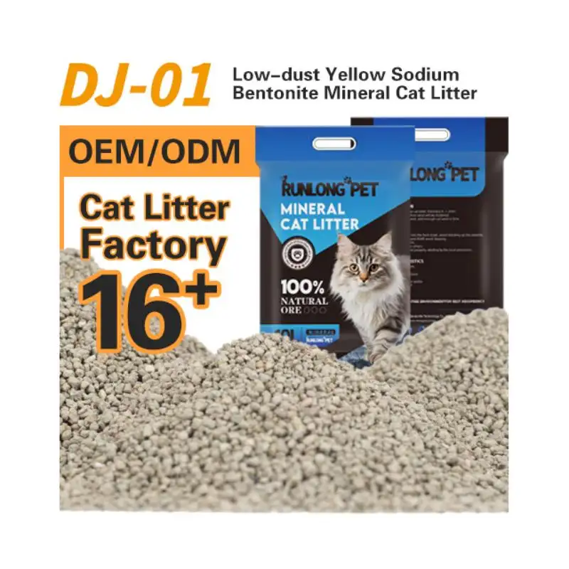 Natuurlijk Mineraal Zand Bentoniet Kattenbakvulling Bulk Kattenbakzand Klonteren Bentoniet Klei Kattenzand