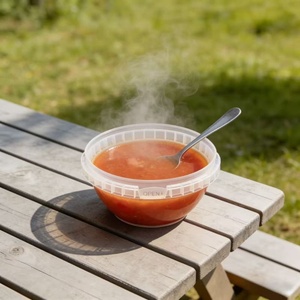 Premium 460ml Transparent PP Round Bowl Food Grade Disposable <b>Container</b> for <b>Takeaway</b> and Portable Soup Storage - Product Image 3