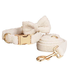 Hochwertiges Maßgefertigtes Hundegeschirr und Leinenset Handgemachtes Teddy-Stoff-Halsband Haustierzubehör Gewebte Accessoires - Product Image 1