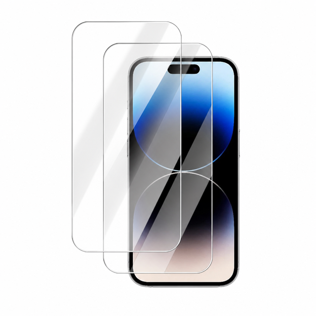 HD Clear Big Tempered Glass Screen Protector & Phone Accessories for iPhone 15 16 Pro