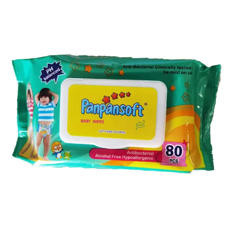 Harga Pabrik Label Pribadi Gratis Sampel Sekali Pakai OEM Nonwoven Tisu Basah Bayi