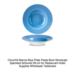 ชามพาสต้าสีน้ำเงินทะเล 28 ซม. ชิร์ชเชล สโตนคาสต์ ลายจุด Scfsvwbl - Product Image 2
