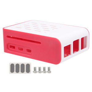 Boîtier officiel Raspberry Pi 5, blanc et rouge, en plastique ABS, avec ventilateur officiel, boîtier de protection Raspberry Pi - Product Image 1