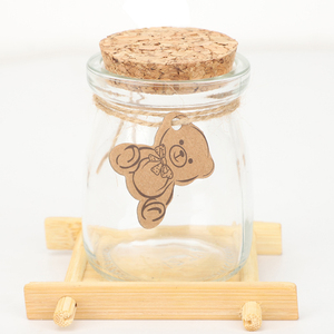 Pot en verre miniature de 100 ml pour décoration de <span class=keywords><strong>mariage</strong></span>, bouteille à vœux avec <span class=keywords><strong>bouchon</strong></span> - Product Image 6
