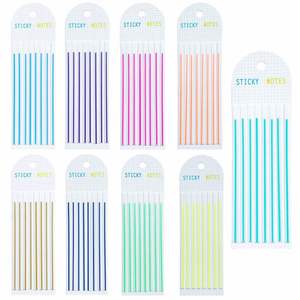 9 paquets de notes autocollantes transparentes, bloc-notes, marque-pages fins et longs, onglets d'indexation inscriptibles pour la lecture de livres, le bureau, cadeau - Product Image 1