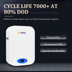 Batería de Pared Wiren WP5K 51.2V 100Ah LiFePO4, Sistema de Almacenamiento de Energía Solar para el Hogar de 5.12KWh, Más de 6000 Ciclos, IP22, Uso en Interiores, CAN - Product Image 3