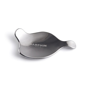 Herramienta de Masaje Corporal de Metal con Logotipo Láser Plateado de Forma Irregular, Tabla Facial Gua Sha - Product Image 1