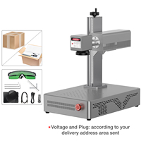 Machine de marquage laser UV pour gravure sur surface incurvée de bouteilles cylindriques DAJA A1 avec support d'axe rotatif RT5