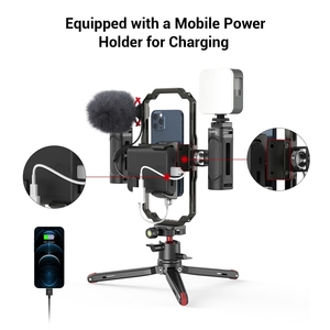 Kit de Trípode Universal SmallRig para Vlog con Teléfono, para <span class=keywords><strong>iPhone</strong></span> 13 <span class=keywords><strong>12</strong></span>, con Carcasa, 2 Asas, Control Remoto, Micrófono y Luz LED - Product Image 6