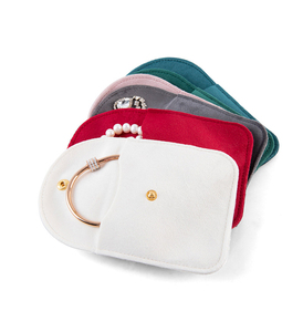 CSMD Fabricant Chinois En Gros Emballage Cosmétique Or Gaufrage Logo <span class=keywords><strong>Bouton</strong></span> Rose Bijoux Accessoires Pochettes pour Anneau - Product Image 4