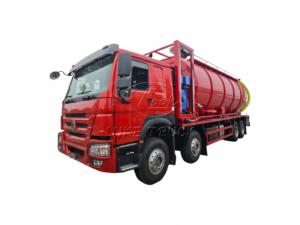 Factory Sale Sinotruk Sewer Vacuum <b>Suction</b> & Jetting Truck, Euro 2 Export Customized, Multifunctional High Horsepower - Product Image 1