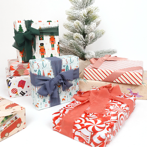 Wholesale 80g <b>Christmas</b> Kraft <b>Paper</b> Tissue 43*300cm Gift <b>Luxury</b> Custom Packaging <b>Wrapping</b> <b>Paper</b> Roll - Product Image 2