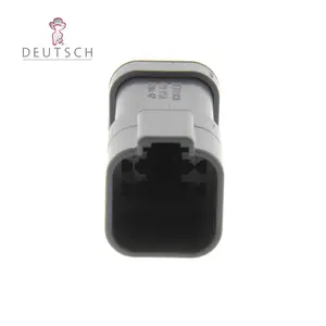 Customized 6 Pin Black Deutsch DT series Connector Waterproof Plug Socket DT04-6P-E005 For Engineering Vehicle terminal block