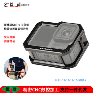 Feichao Aluminum Alloy <b>Magnetic</b> Mount Quick Release Cage for for 12 11 10 9 Action <b>Camera</b> - Product Image 2