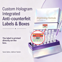 Boîte de collagène peptidique holographique anti-contrefaçon personnalisée de qualité supérieure avec code QR et logo gaufré à chaud pour fournisseur OEM en gros