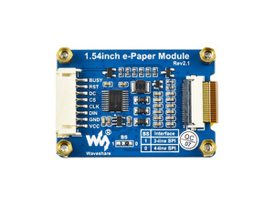 Waveshare 200x200 1.54インチ E-Ink ディスプレイモジュール 赤/白/黒 3色電子ペーパー Raspberry <span class=keywords><strong>Pi</strong></span> / STM32 SPI インターフェース用 - Product Image 4