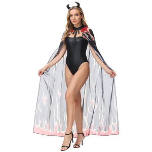 Costume de démon gothique pour soirée en boîte de nuit, cape de démon vache pour Halloween, costumes <span class=keywords><strong>sexy</strong></span> pour femmes adultes - Product Image 2