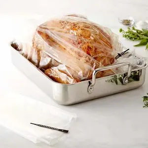 food grade no smells Heat Resistance Plastic Chicken meat Oven Bag PET Nylon Rolls Roasting Oven turkey pouch