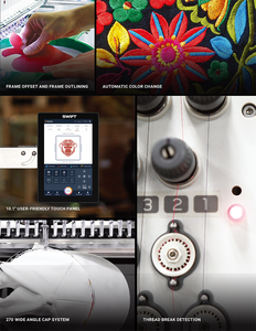 <strong>RiCOMA</strong> 12 Needle <strong>Embroidery</strong> <strong>Machine</strong> 1 Head with up to 20 Needle TC-10S 1501 <strong>Used</strong> for Clothes/Flat/Cap <strong>Embroidery</strong> High Speed - Product Image 4