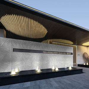 แผ่นหินเคลือบลายใบกล้วยสีเขียวอ่อนยืดหยุ่นทันสมัยสำหรับโรงแรม - Product Image 3