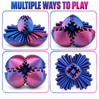 3D Fidget Toy Interactive Gear Structure Colorful Plastic 3D Printed Fidget Toy Office Desk Accessory