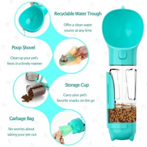 Botella de Agua y Comida Portátil para Mascotas, Ecológica, con Logotipo Personalizado, de PP+Silicona, para Viajes, Capacidad de 280g/330ml, para Uso en Exteriores - Product Image 2