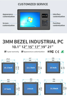 10,1 "marco estrecho luz solar legible impermeable pantalla táctil Android Panel Pc 10 pulgadas con Qr personalizado