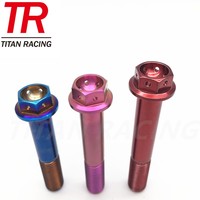 M6 M8 M10 M12 DIN6921 Boulons à bride hexagonale en titane Course Spec Boulon de verrouillage pour moto En stock
