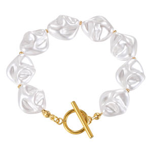 फैशन अनियमित मोती ब्रेसलेट सफेद प्यार हृदय तितली टास्सेल ब्रेसलेट के लिए महिला जन्मदिन पार्टी मौसमी आभूषण उपहार - Product Image 6