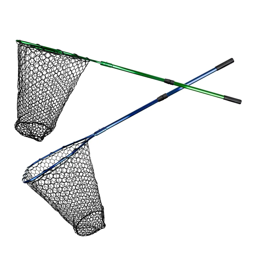 Silicone Net HONOREAL High Quality 3 Colors Optional Silicone Material ABS Handle Alloy Anti-Hanging Fishing Landing Net
