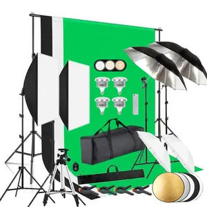 Kit de estúdio fotográfico para estúdio fotográfico, caixa macia, kit contínuo de estúdio 2x3m, suporte de fundo, lâmpada para estúdio fotográfico, venda imperdível