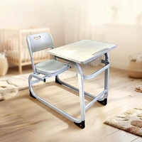 Ensemble moderne de bureau et chaise scolaire combinés, couleur, taille et logo personnalisables, mobilier de classe pour les élèves