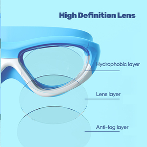 Lentille anti-buée HD vue claire hommes femmes enfants sangles en silicone non myopes <span class=keywords><strong>lunettes</strong></span> de <span class=keywords><strong>natation</strong></span> - Product Image 4