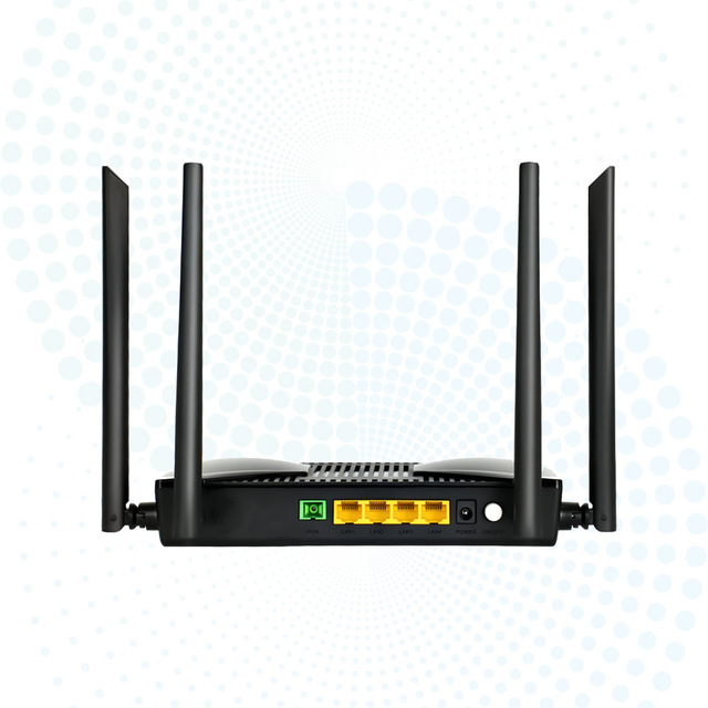 Plug-and-play Dual-band FTTH Modem 4GE RJ45 WiFi-5 4 Antennas EPON GPON XPON ONU Router ONT