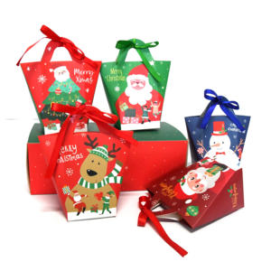 Christmas Apple Box Creative Christmas Candy Biscuit Gift Hand Packaging Bag With Window