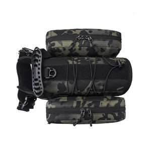 多機能ポリエステル製タクティカル大型犬用ハイキングハーネス、旅行やキャンプ用の取り外し可能なサドルバッグ付き - Product Image 3