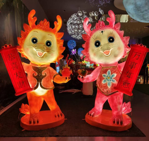 Lámpara LED Dragón del Zodiaco para Decoración de Jardín Exterior, Material de Resina y Fibra de Vidrio IP65, para Año Nuevo, Navidad y Ramadán - Product Image 1