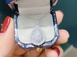 Xinfly 18K Gold Gorgeous Charm Sugar Cube <b>Necklace</b> Women 1.3 Carat Natural Diamond Square Pendant Fine Jewelry Gift - Product Image 2