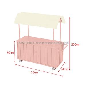 Cake Stall Shopping Mall Stand Outdoor Display <b>Trolley</b> Movable Sales Booth Portable Selling <b>Cart</b> With Wheels Festival Handcart - Product Image 6