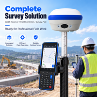 Penerima GNSS RTK Presisi Tinggi 1408 Kanal AR Visual Stakeout IMU Tilt Peralatan Survei GPS