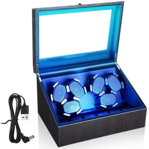 Juego de 6 Cajas de Almacenamiento y Exhibición de Relojes Cuadradas de Madera Reciclada Ecológica con Diseño Resistente a Impactos - Product Image 2