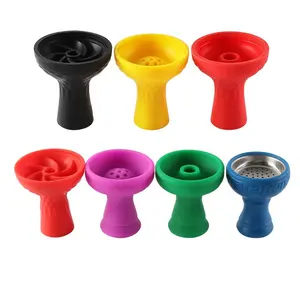 Minicabezal de silicona de alta calidad para Shisha, cuenco para narguile, para fumar agua, colorido, venta al por mayor