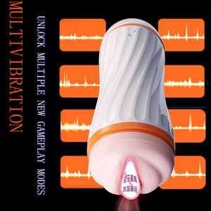 2-in-1 Männlicher Masturbator mit 10 Vibrationsmodi, USB-Aufladbar, Weicher Realistischer Sleeve, Erwachsenen-Sexspielzeug für Männer, Wasserdicht und Leistungsstark - Product Image 4